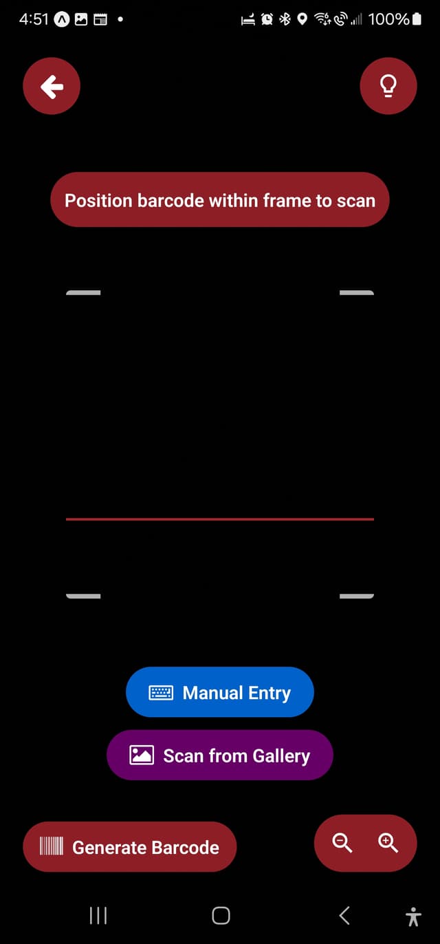 Barcode scanning feature